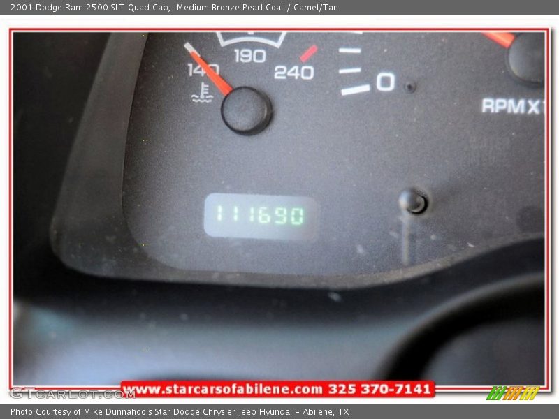 Medium Bronze Pearl Coat / Camel/Tan 2001 Dodge Ram 2500 SLT Quad Cab