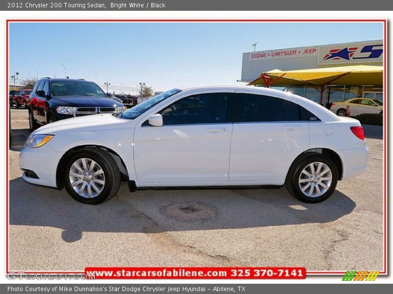 Bright White / Black 2012 Chrysler 200 Touring Sedan