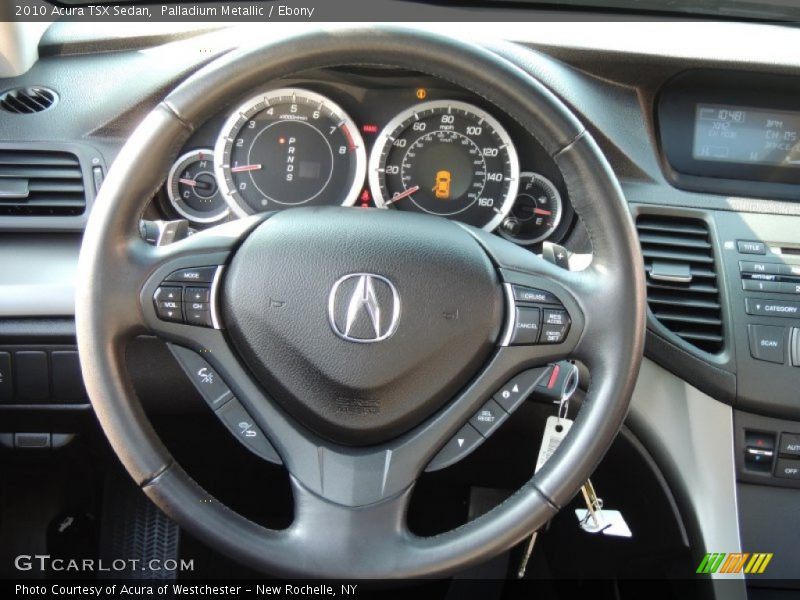 Palladium Metallic / Ebony 2010 Acura TSX Sedan