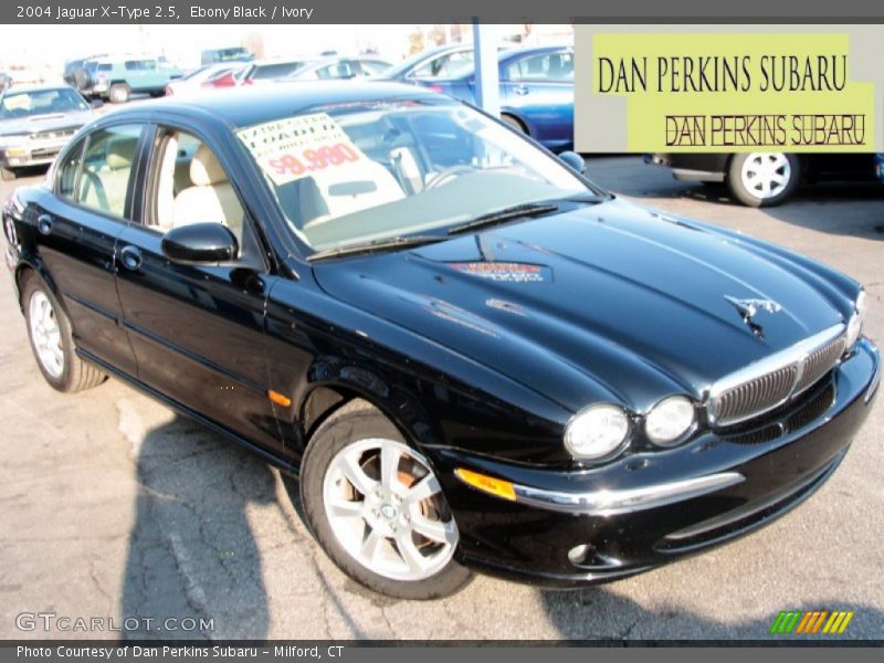 Ebony Black / Ivory 2004 Jaguar X-Type 2.5