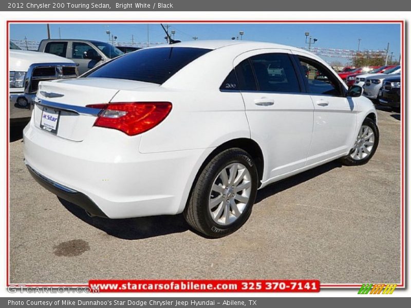 Bright White / Black 2012 Chrysler 200 Touring Sedan