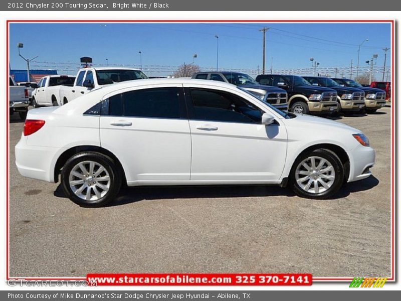Bright White / Black 2012 Chrysler 200 Touring Sedan