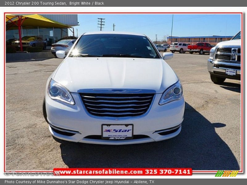Bright White / Black 2012 Chrysler 200 Touring Sedan