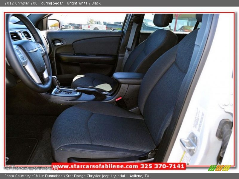 Bright White / Black 2012 Chrysler 200 Touring Sedan