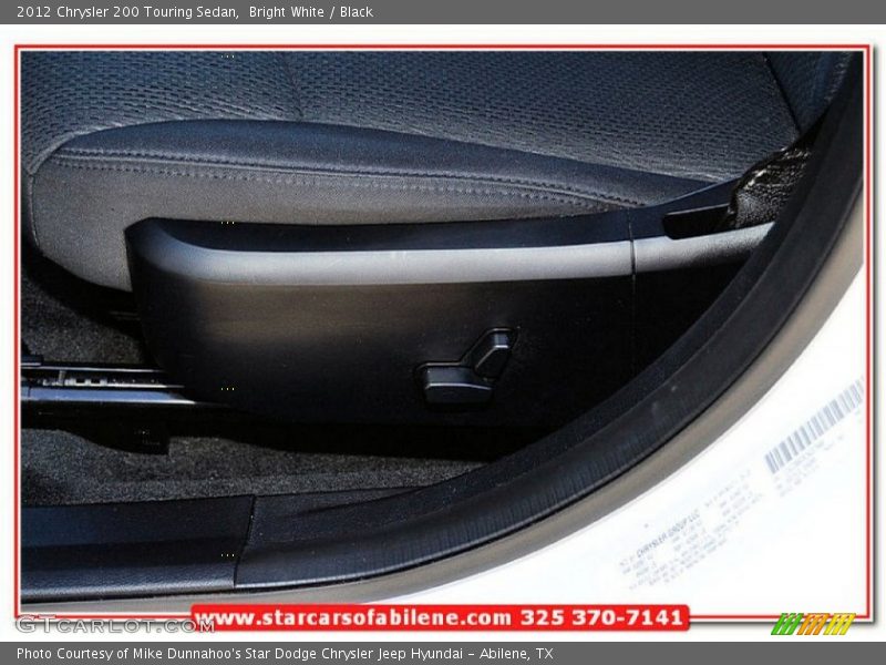 Bright White / Black 2012 Chrysler 200 Touring Sedan