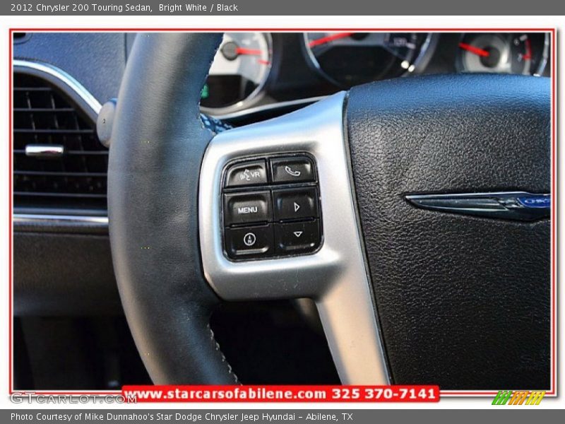 Bright White / Black 2012 Chrysler 200 Touring Sedan