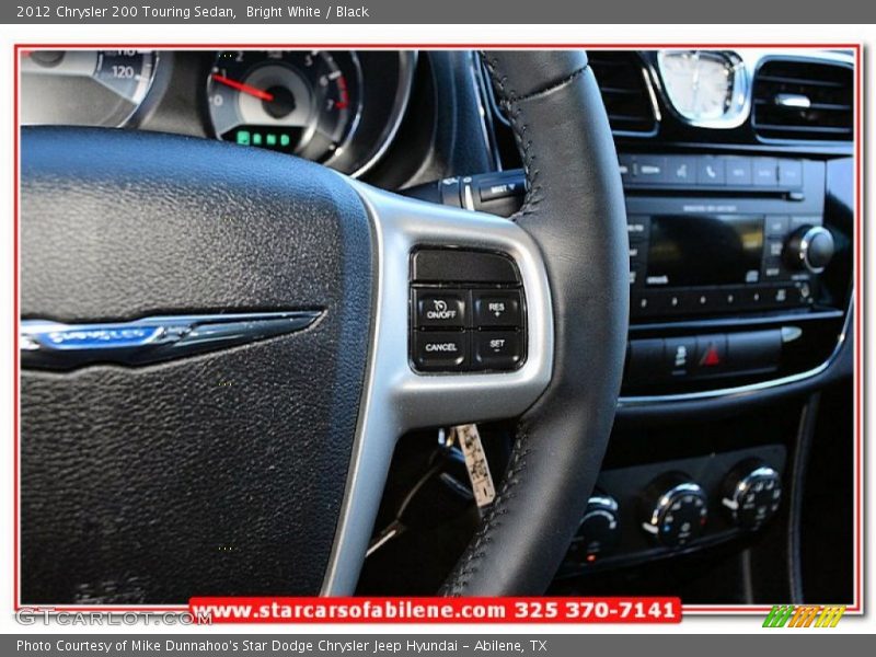 Bright White / Black 2012 Chrysler 200 Touring Sedan