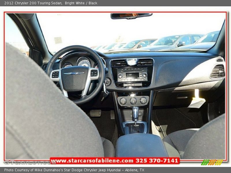 Bright White / Black 2012 Chrysler 200 Touring Sedan