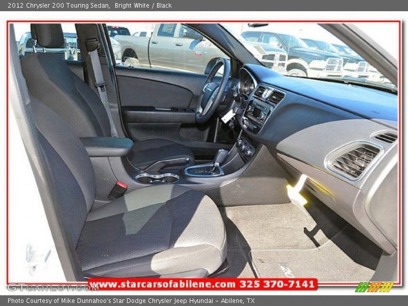 Bright White / Black 2012 Chrysler 200 Touring Sedan