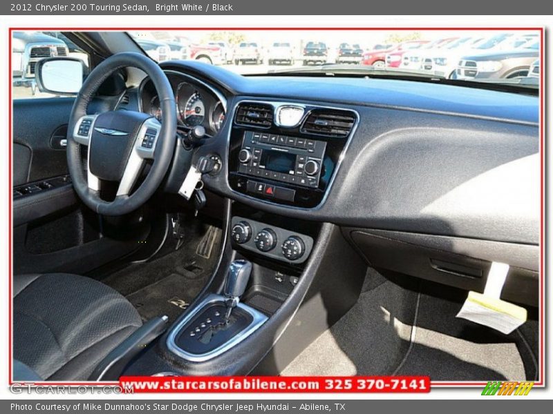 Bright White / Black 2012 Chrysler 200 Touring Sedan