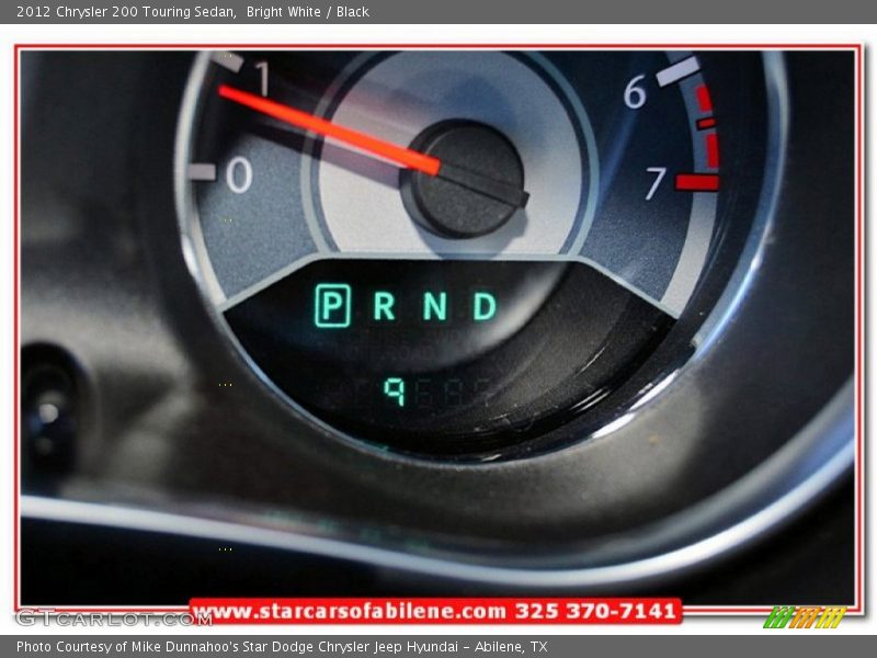 Bright White / Black 2012 Chrysler 200 Touring Sedan