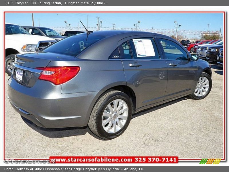 Tungsten Metallic / Black 2012 Chrysler 200 Touring Sedan