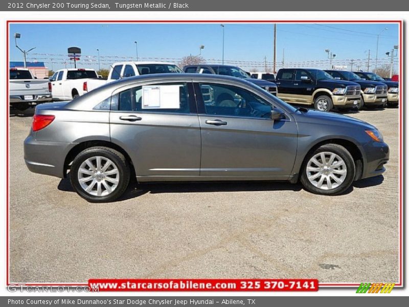 Tungsten Metallic / Black 2012 Chrysler 200 Touring Sedan