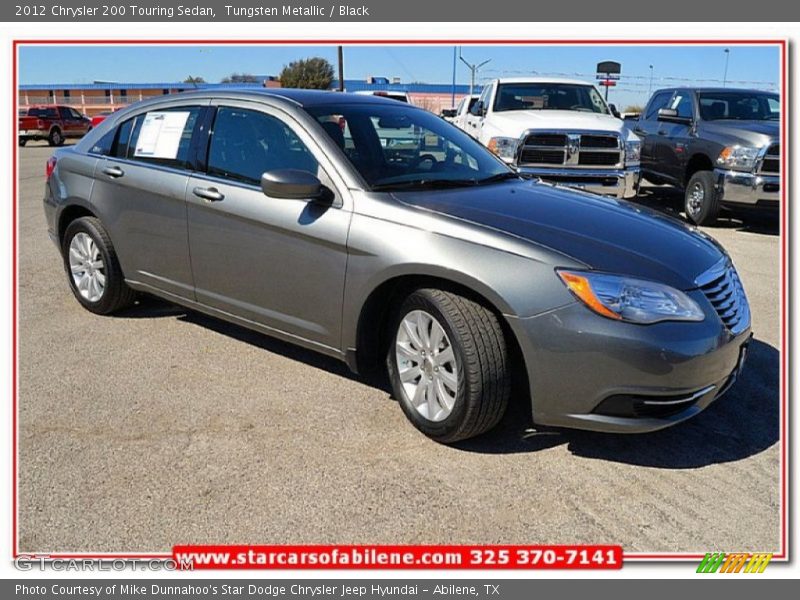 Tungsten Metallic / Black 2012 Chrysler 200 Touring Sedan