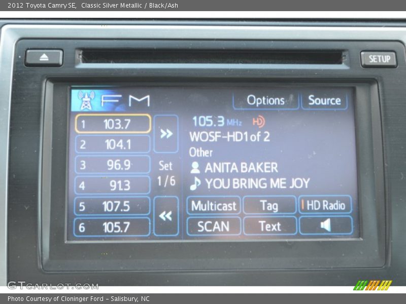 Classic Silver Metallic / Black/Ash 2012 Toyota Camry SE