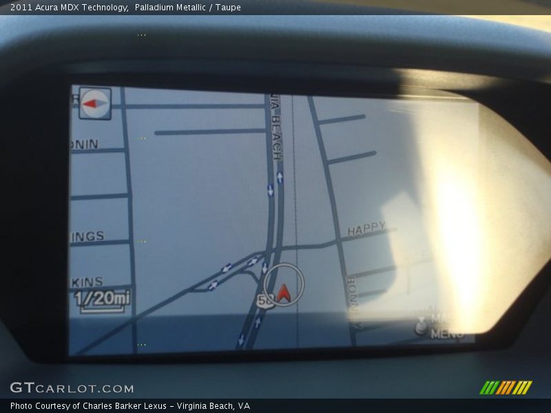 Palladium Metallic / Taupe 2011 Acura MDX Technology
