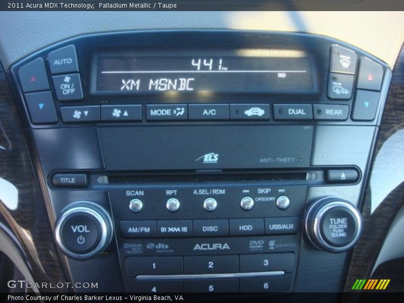 Palladium Metallic / Taupe 2011 Acura MDX Technology