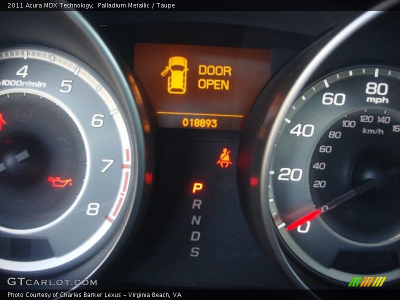 Palladium Metallic / Taupe 2011 Acura MDX Technology