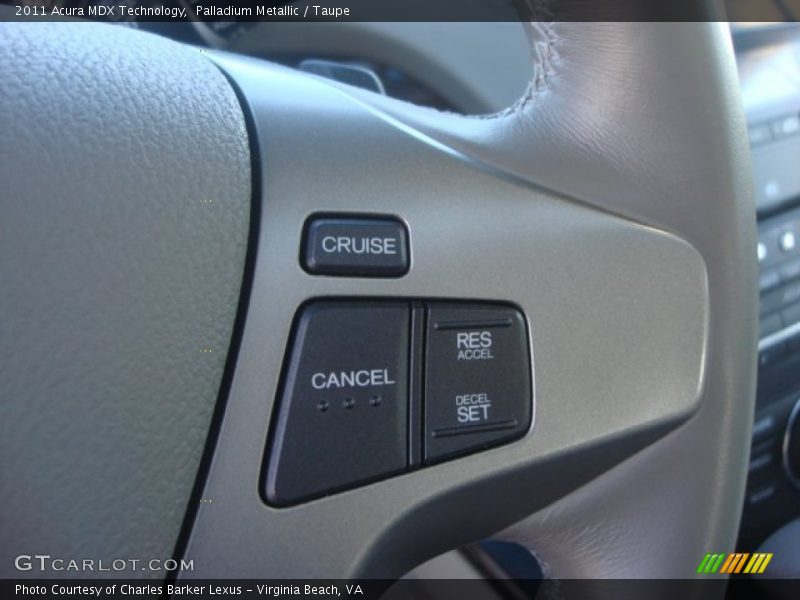 Palladium Metallic / Taupe 2011 Acura MDX Technology