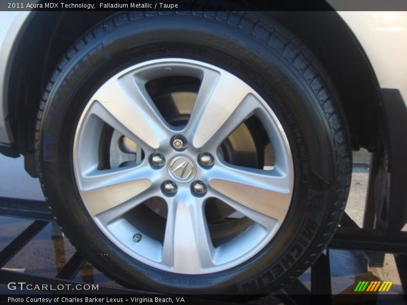 Palladium Metallic / Taupe 2011 Acura MDX Technology