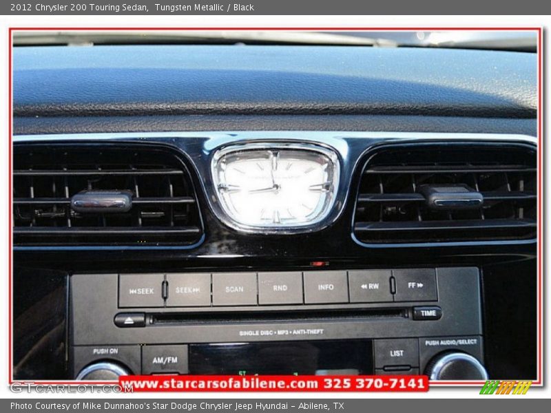 Tungsten Metallic / Black 2012 Chrysler 200 Touring Sedan