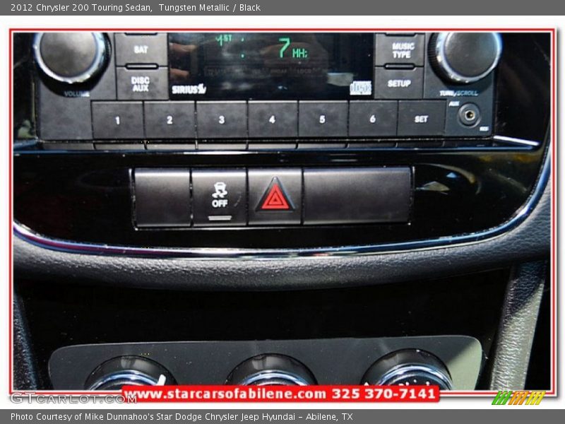 Tungsten Metallic / Black 2012 Chrysler 200 Touring Sedan