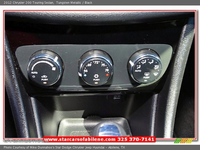 Tungsten Metallic / Black 2012 Chrysler 200 Touring Sedan