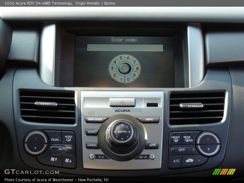 Controls of 2010 RDX SH-AWD Technology