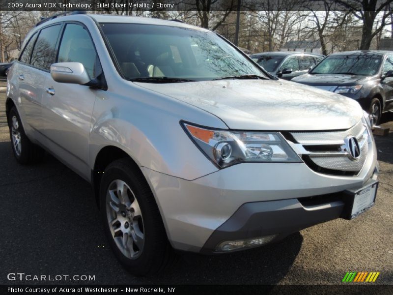 Billet Silver Metallic / Ebony 2009 Acura MDX Technology