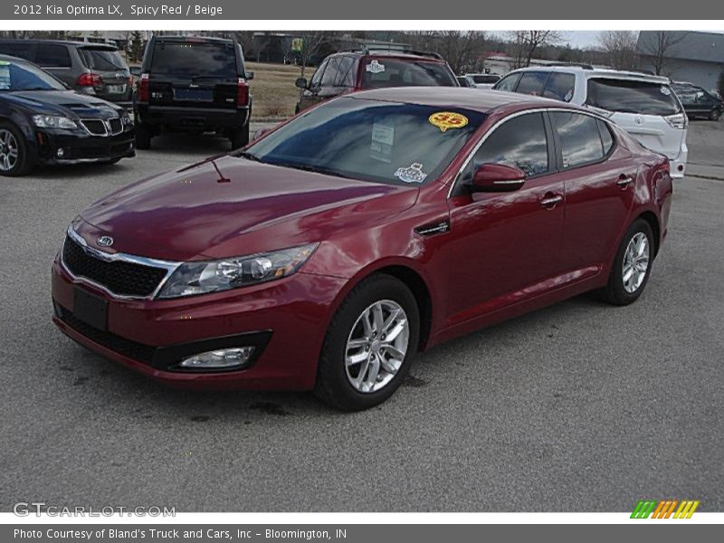 Spicy Red / Beige 2012 Kia Optima LX