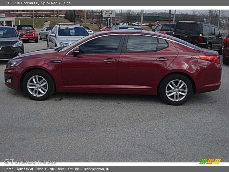 Spicy Red / Beige 2012 Kia Optima LX