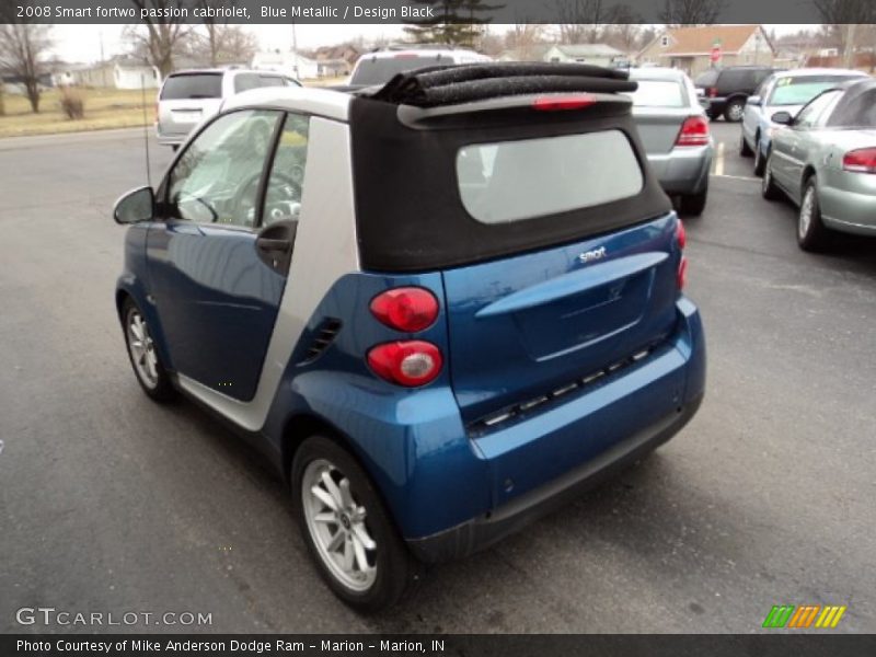 Blue Metallic / Design Black 2008 Smart fortwo passion cabriolet