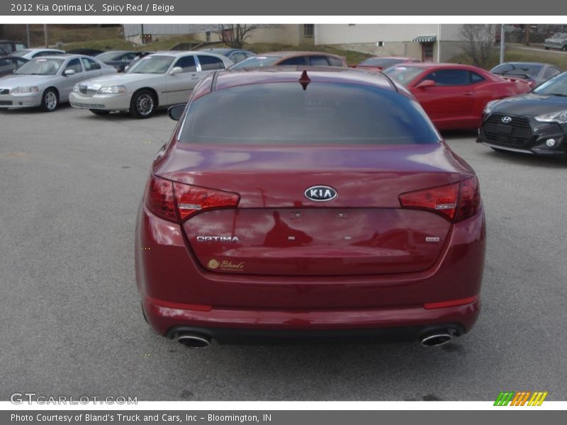 Spicy Red / Beige 2012 Kia Optima LX