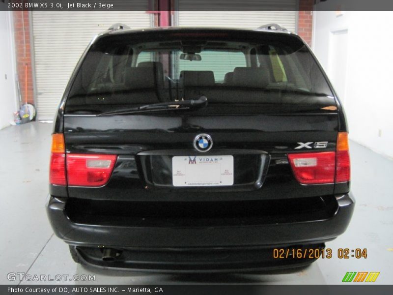 Jet Black / Beige 2002 BMW X5 3.0i