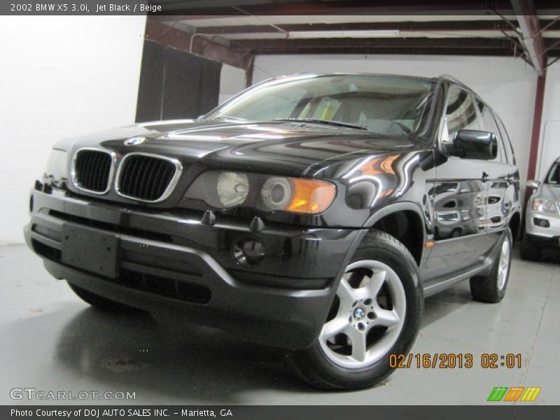 Jet Black / Beige 2002 BMW X5 3.0i