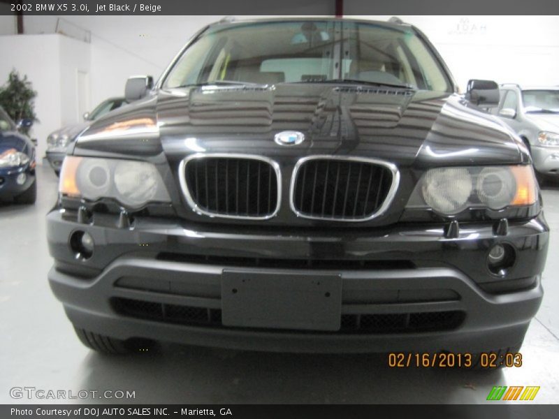 Jet Black / Beige 2002 BMW X5 3.0i