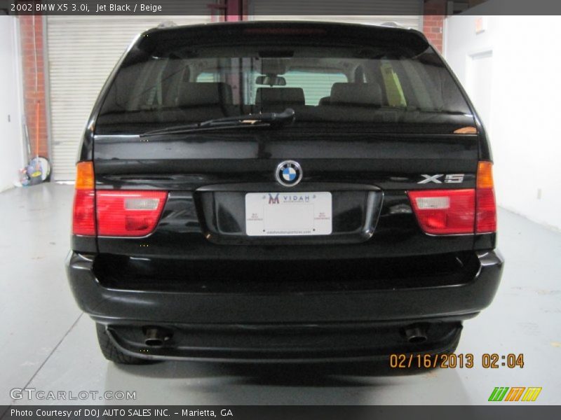 Jet Black / Beige 2002 BMW X5 3.0i