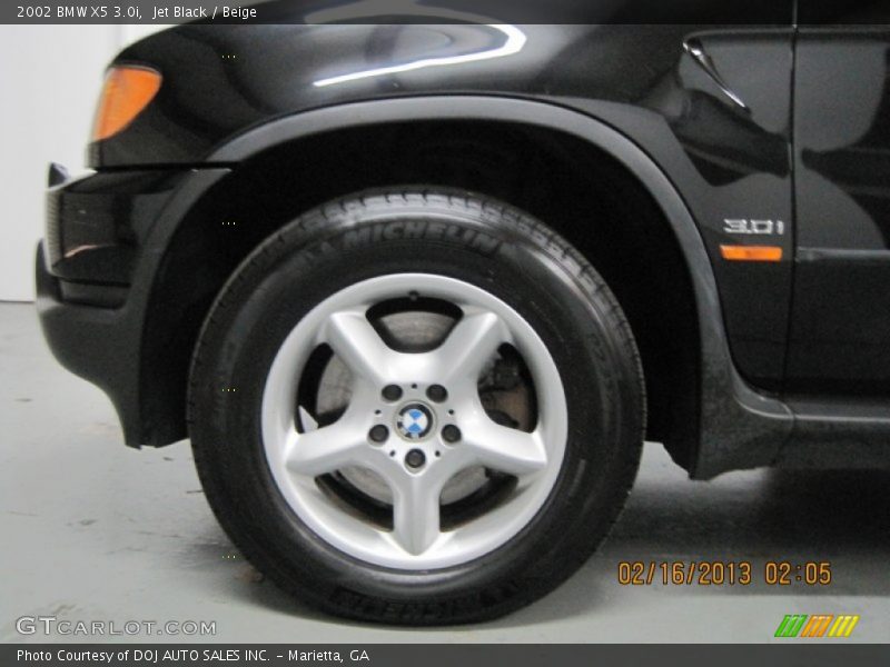 Jet Black / Beige 2002 BMW X5 3.0i