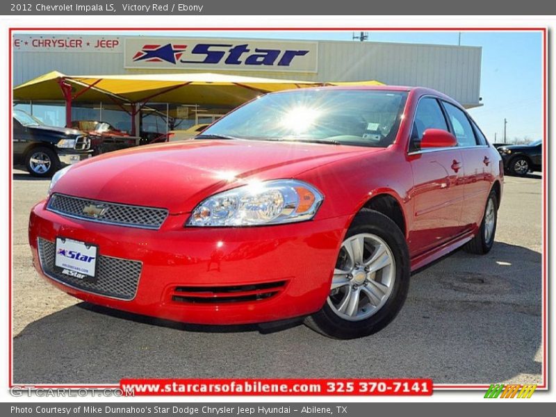 Victory Red / Ebony 2012 Chevrolet Impala LS