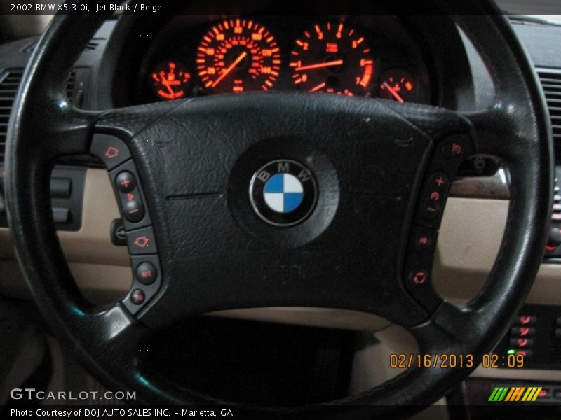 Jet Black / Beige 2002 BMW X5 3.0i
