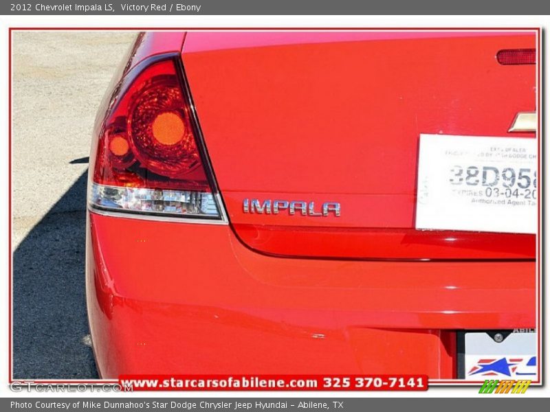 Victory Red / Ebony 2012 Chevrolet Impala LS