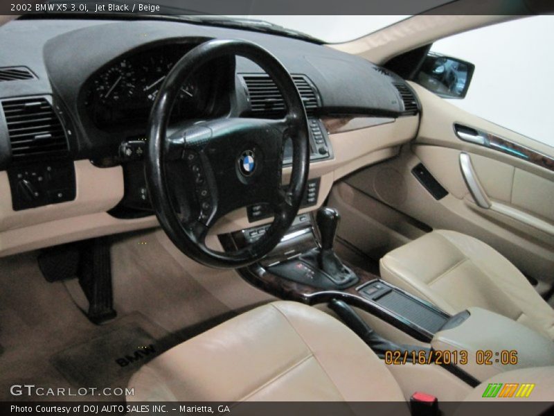 Jet Black / Beige 2002 BMW X5 3.0i