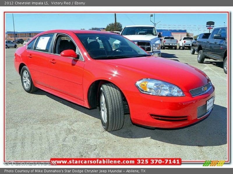 Victory Red / Ebony 2012 Chevrolet Impala LS