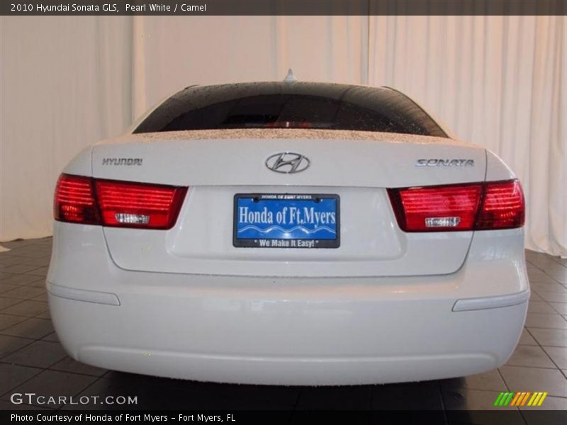 Pearl White / Camel 2010 Hyundai Sonata GLS