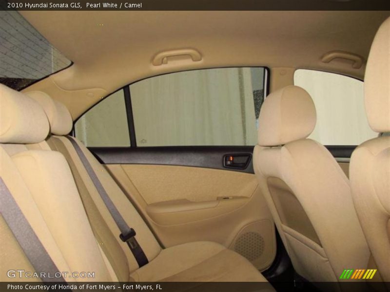 Pearl White / Camel 2010 Hyundai Sonata GLS