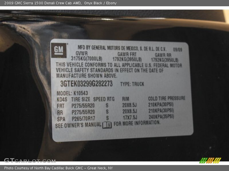 Onyx Black / Ebony 2009 GMC Sierra 1500 Denali Crew Cab AWD