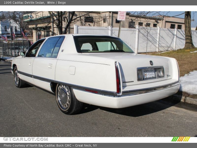 White / Beige 1996 Cadillac DeVille Sedan