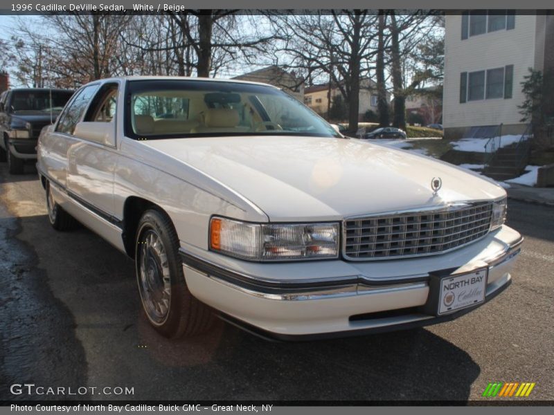 White / Beige 1996 Cadillac DeVille Sedan
