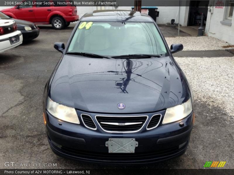 Nocturne Blue Metallic / Parchment 2004 Saab 9-3 Linear Sedan