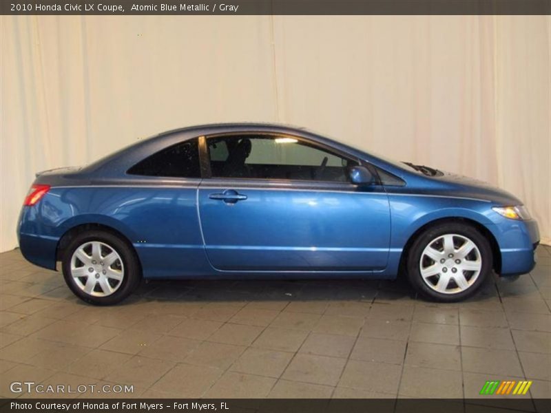 Atomic Blue Metallic / Gray 2010 Honda Civic LX Coupe